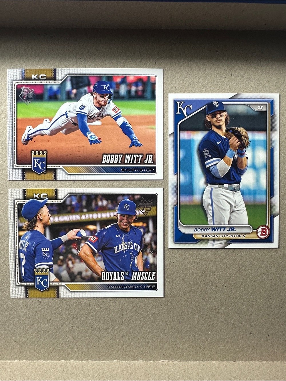 Jac Caglianone/Pasquantino/Jensen rookie cards w/ Bobby Witt Jr & Perez (17) - Picture 7 of 16